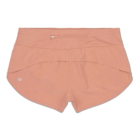 LULULEMON Speed Up LR Short 2.5” Pink Savannah Orange Lined Pocket Running Sz 10 - Picture 2 of 5